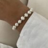 دستبند پنج گوی مروارید طبیعی